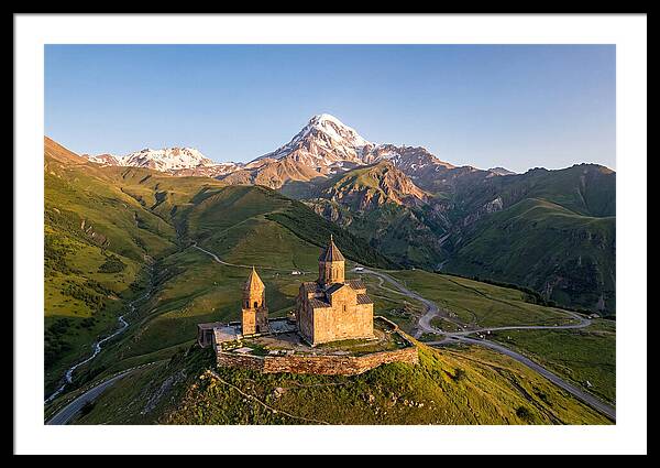 Kazbegi Panorama At Golden Hour