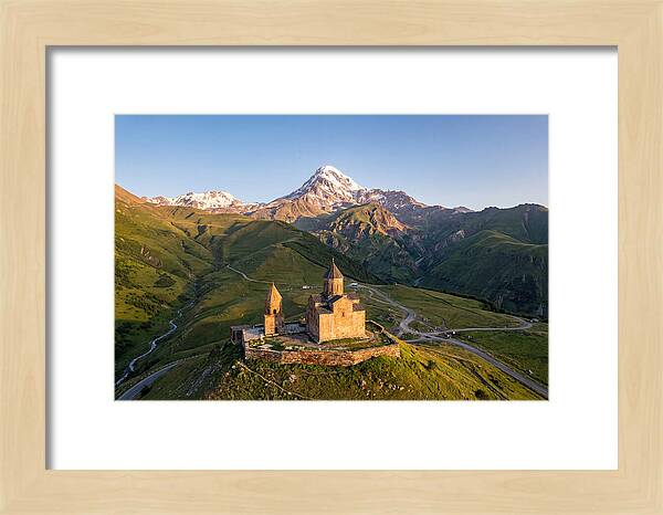 Kazbegi Panorama At Golden Hour