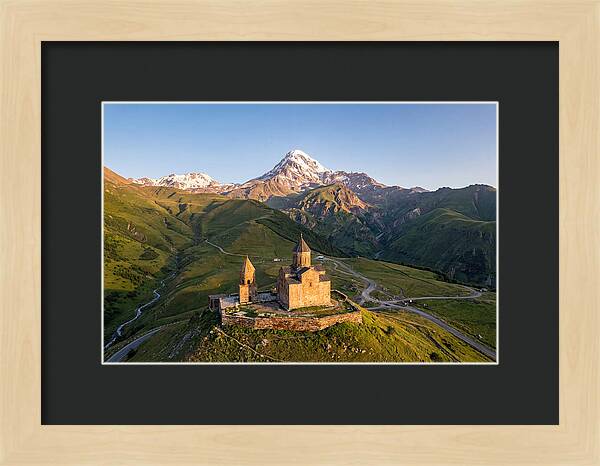 Kazbegi Panorama At Golden Hour