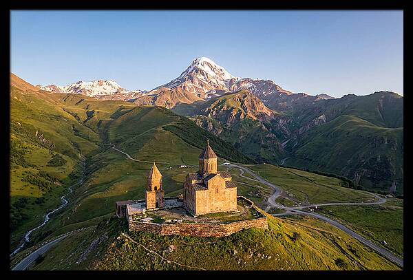 Kazbegi Panorama At Golden Hour