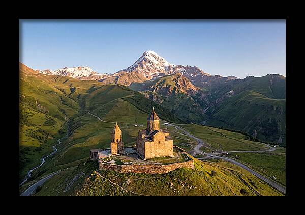 Kazbegi Panorama At Golden Hour