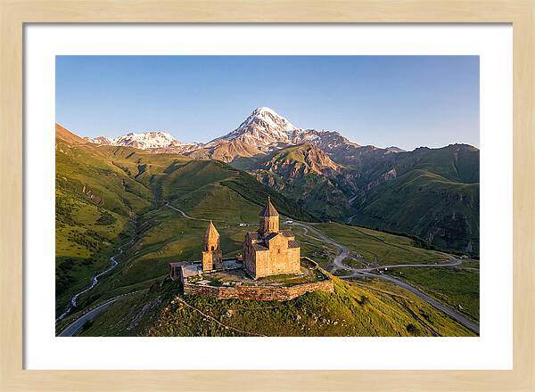 Kazbegi Panorama At Golden Hour