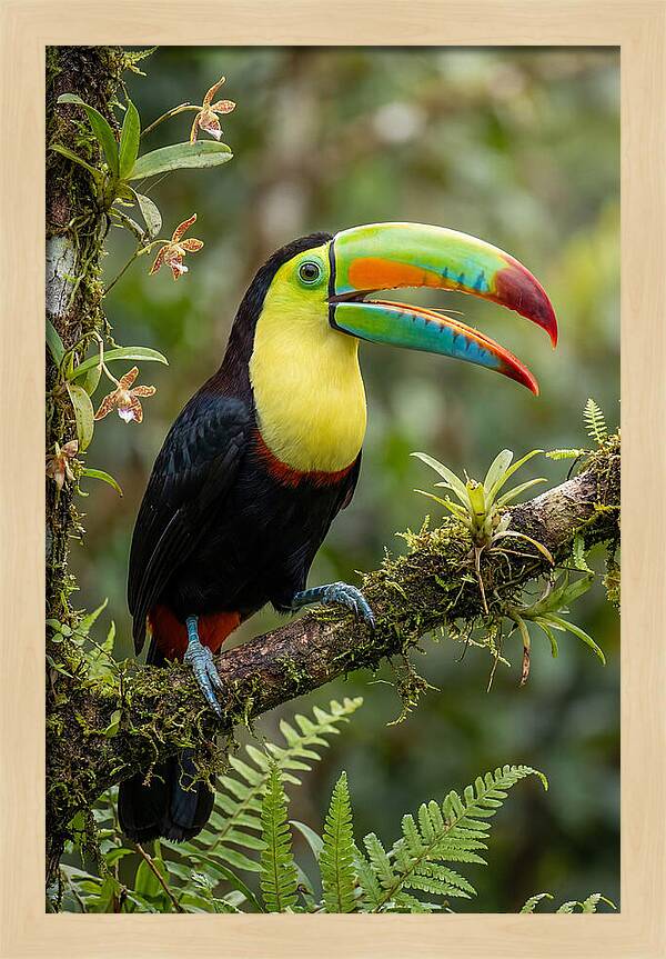 Keel Billed Toucan Perched Gracefully
