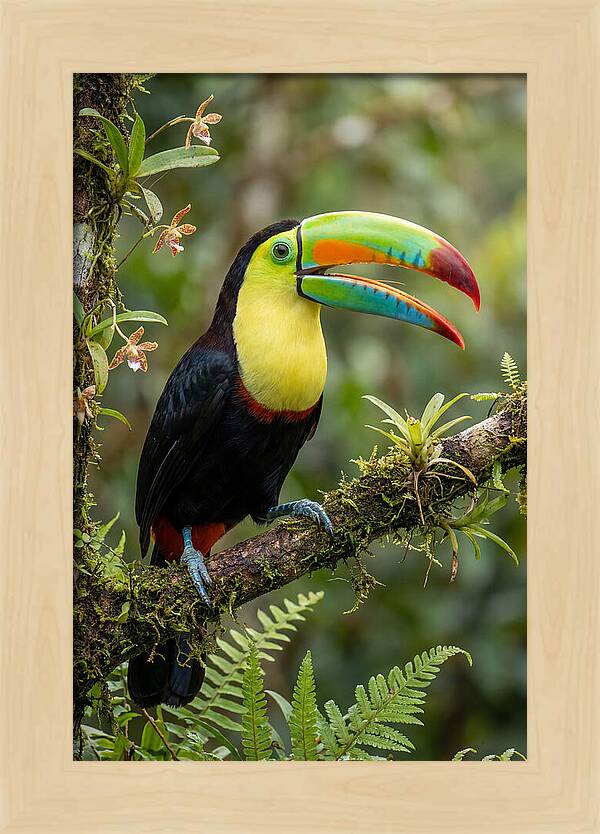 Keel Billed Toucan Perched Gracefully