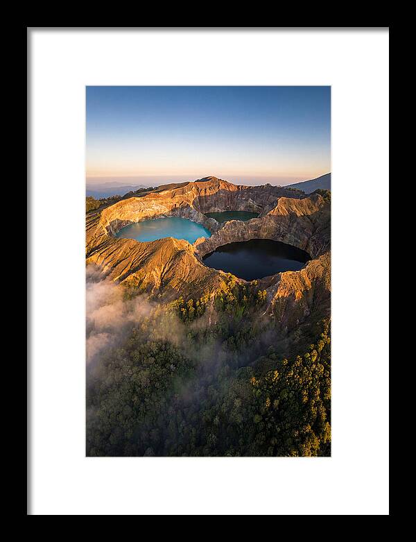 Kelimutu Crater Lakes At Sunrise