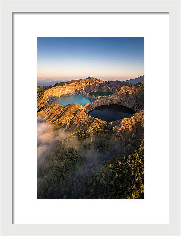Kelimutu Crater Lakes At Sunrise