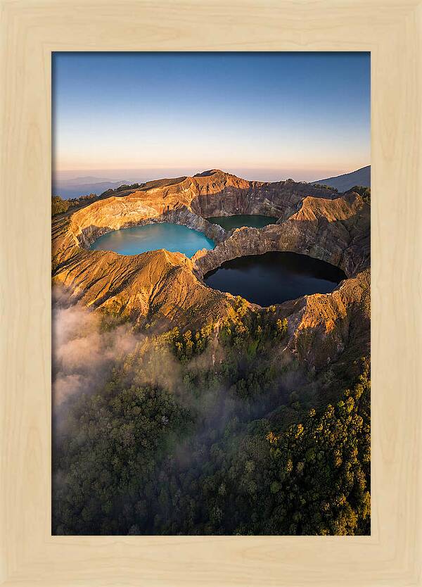 Kelimutu Crater Lakes At Sunrise
