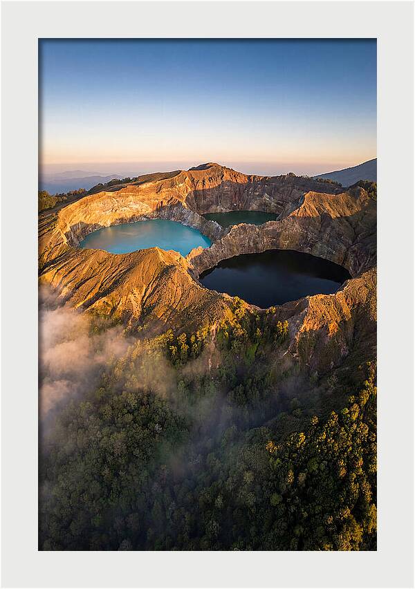 Kelimutu Crater Lakes At Sunrise