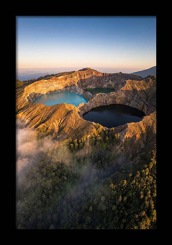 Kelimutu Crater Lakes At Sunrise