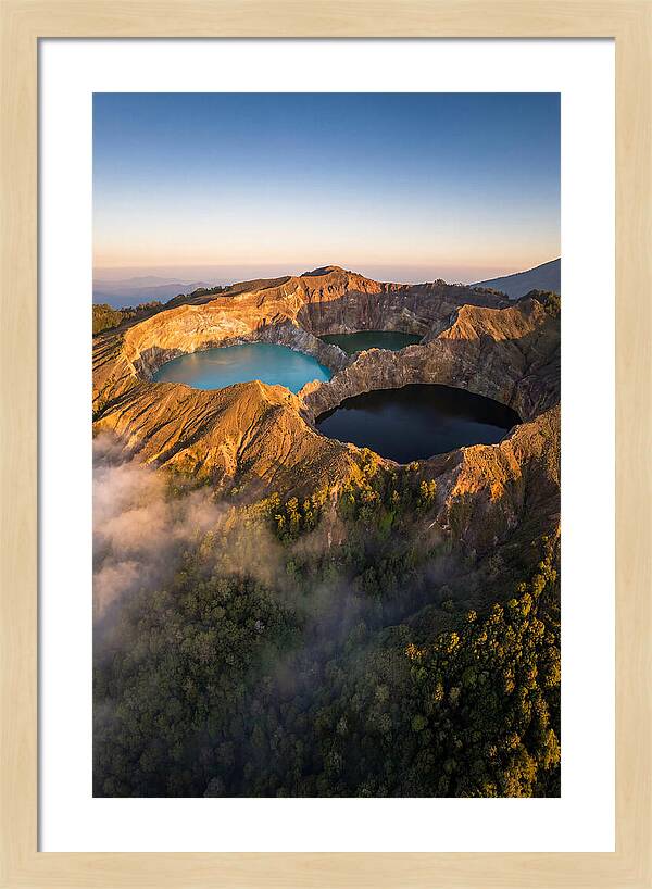 Kelimutu Crater Lakes At Sunrise