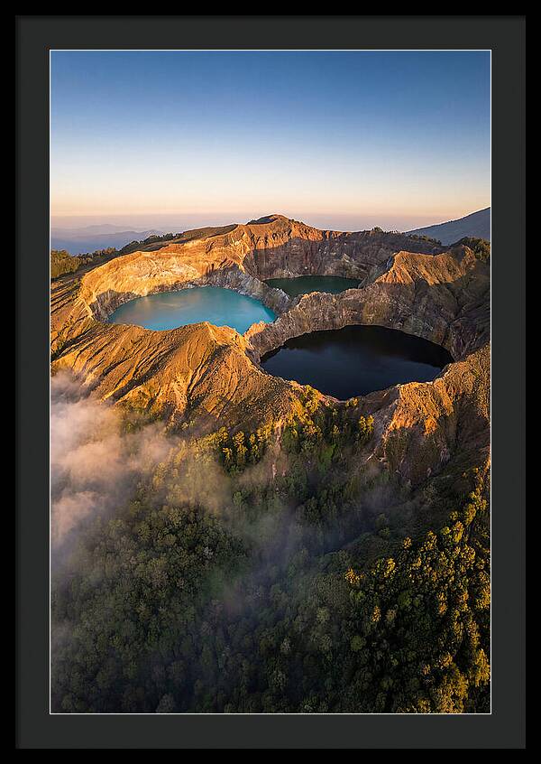 Kelimutu Crater Lakes At Sunrise