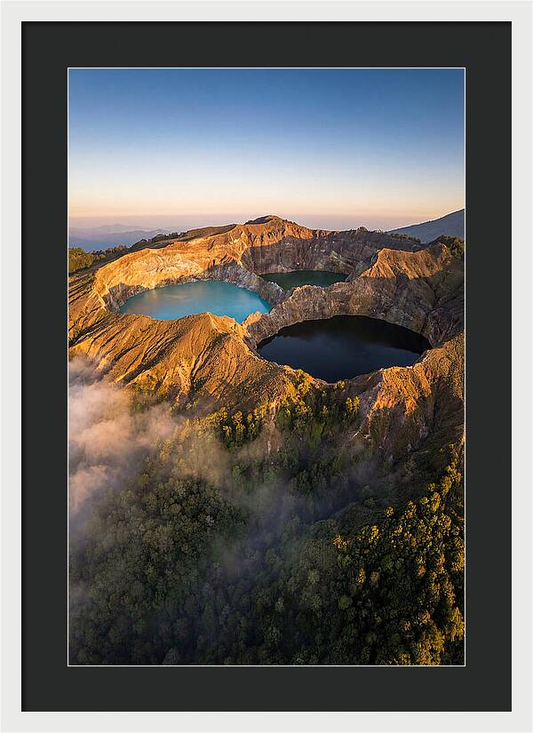 Kelimutu Crater Lakes At Sunrise