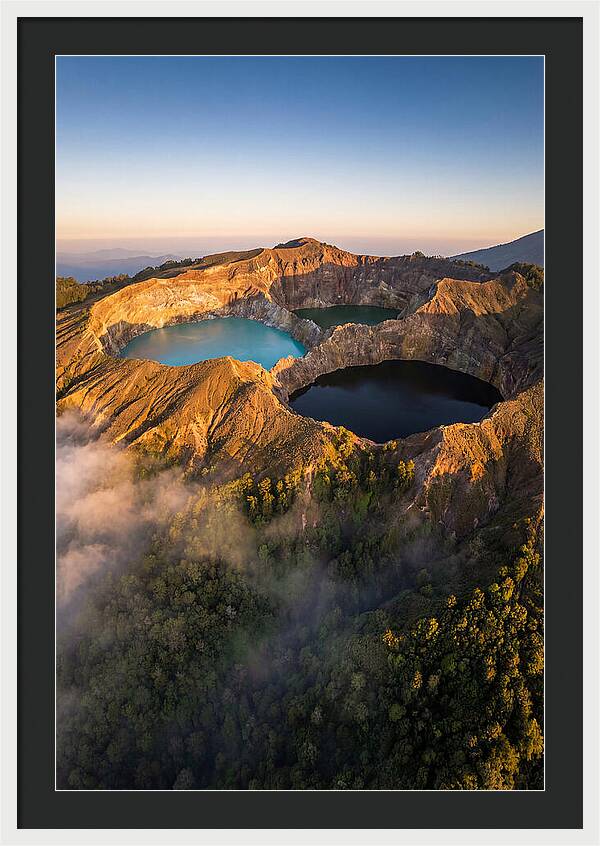 Kelimutu Crater Lakes At Sunrise
