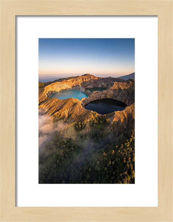 Kelimutu Crater Lakes At Sunrise