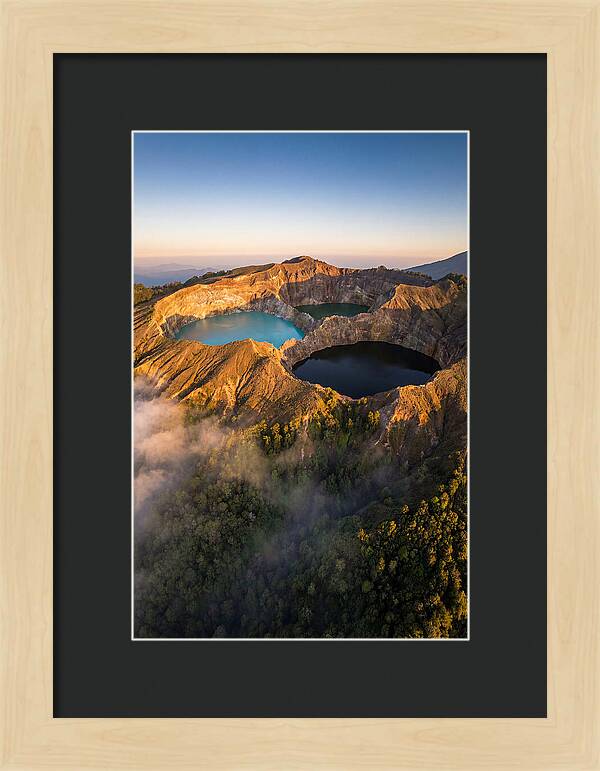 Kelimutu Crater Lakes At Sunrise