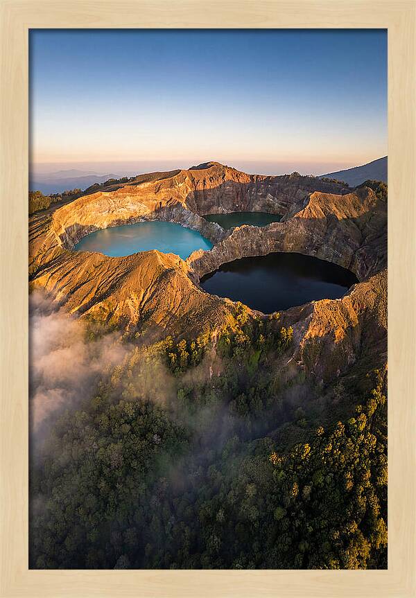 Kelimutu Crater Lakes At Sunrise
