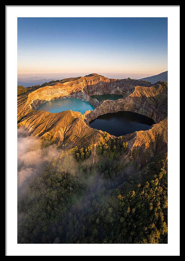 Kelimutu Crater Lakes At Sunrise