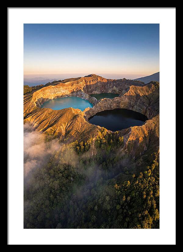 Kelimutu Crater Lakes At Sunrise