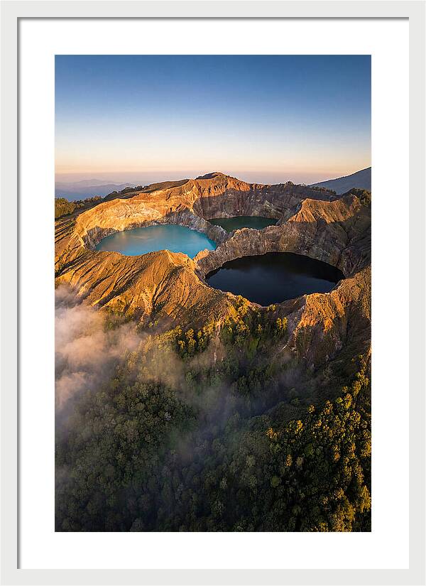 Kelimutu Crater Lakes At Sunrise