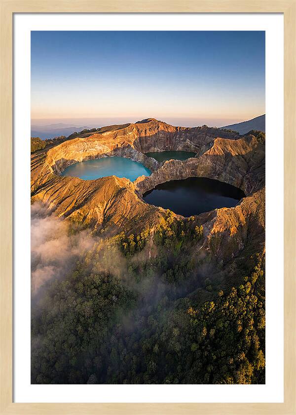 Kelimutu Crater Lakes At Sunrise