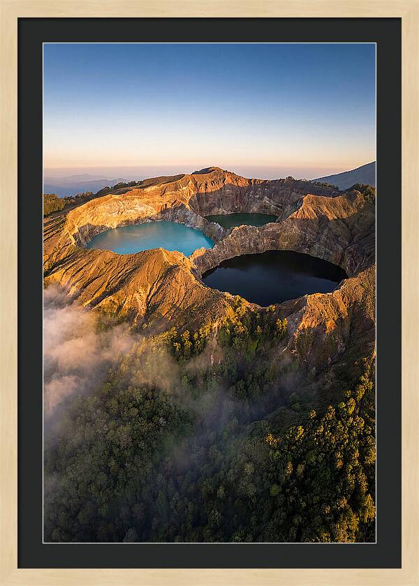 Kelimutu Crater Lakes At Sunrise