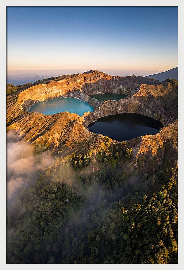Kelimutu Crater Lakes At Sunrise