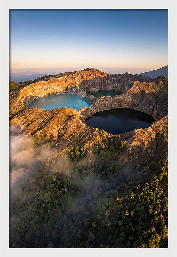 Kelimutu Crater Lakes At Sunrise