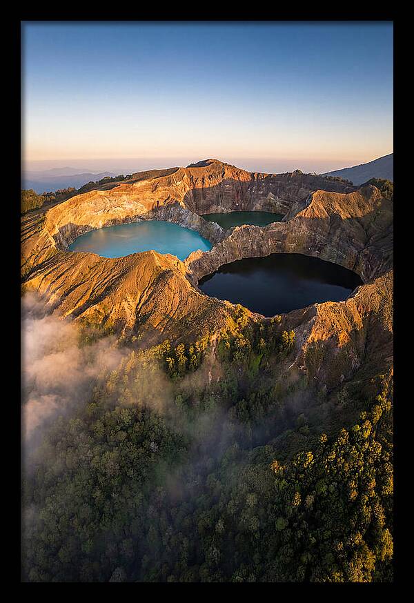 Kelimutu Crater Lakes At Sunrise