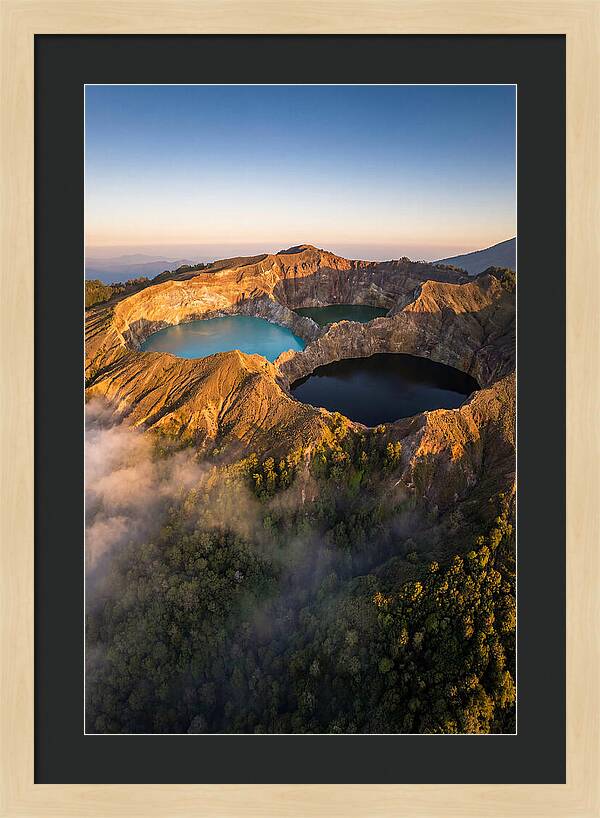 Kelimutu Crater Lakes At Sunrise
