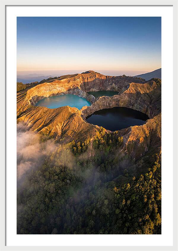 Kelimutu Crater Lakes At Sunrise