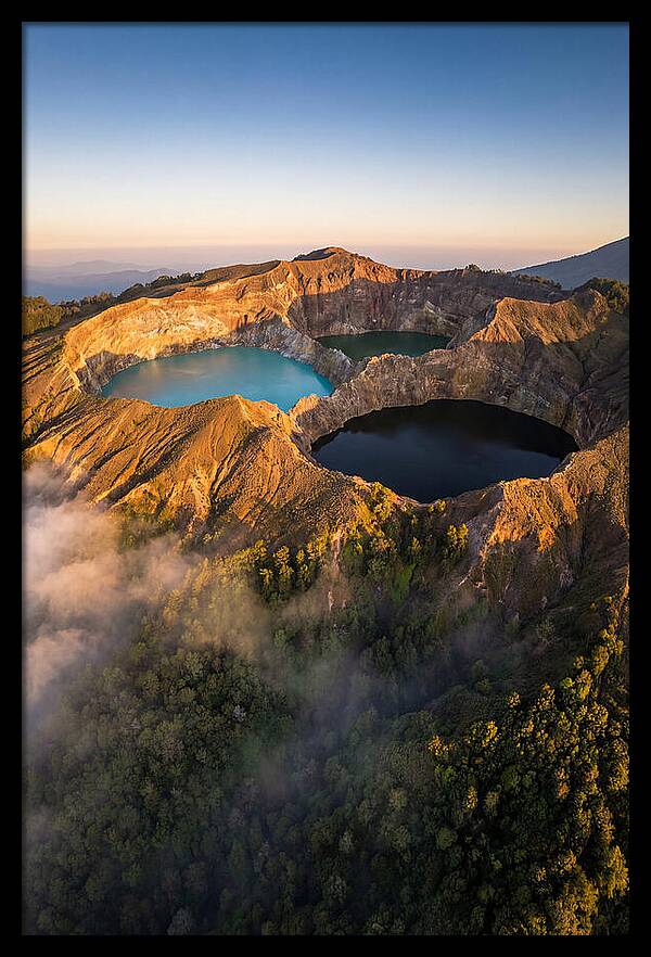 Kelimutu Crater Lakes At Sunrise