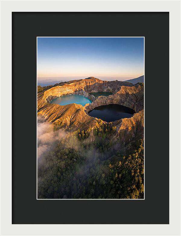 Kelimutu Crater Lakes At Sunrise