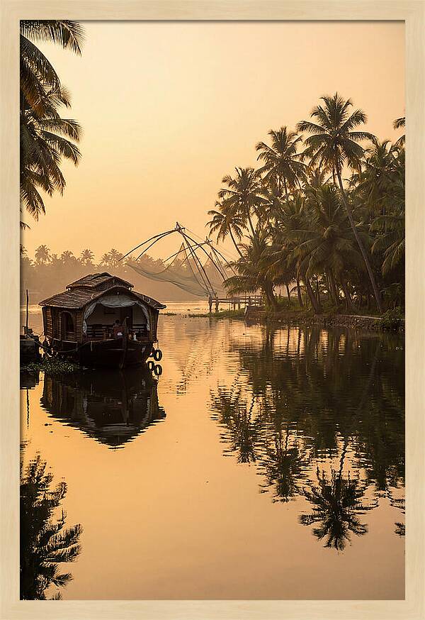 Kerala Backwaters At Golden Hour