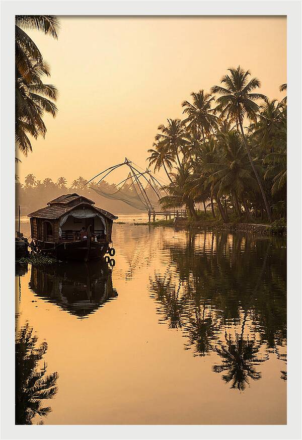 Kerala Backwaters At Golden Hour