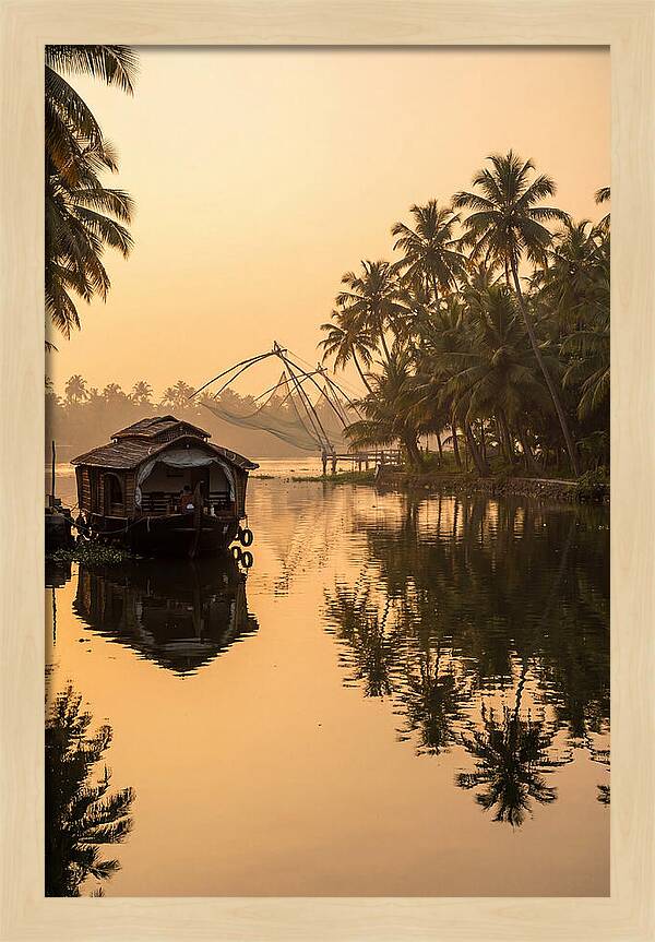 Kerala Backwaters At Golden Hour