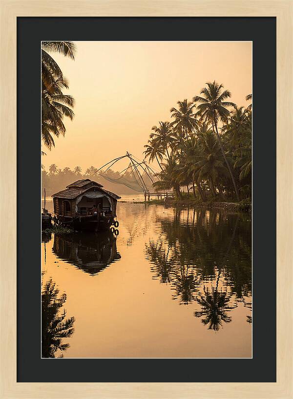 Kerala Backwaters At Golden Hour