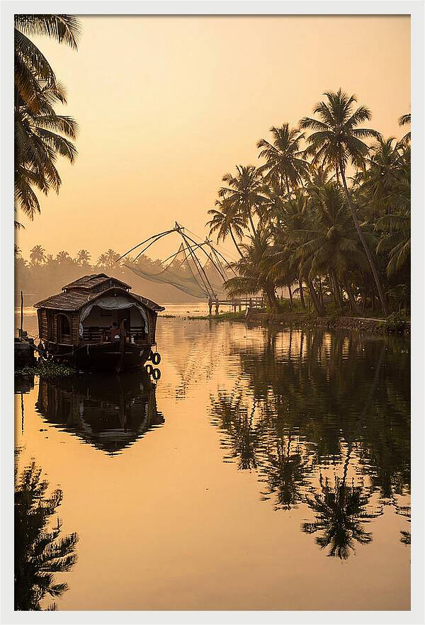 Kerala Backwaters At Golden Hour