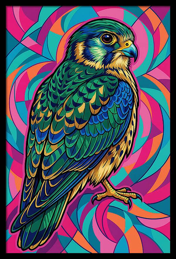 Kestrel In Vibrant Colors