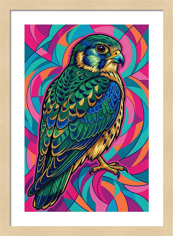 Kestrel In Vibrant Colors