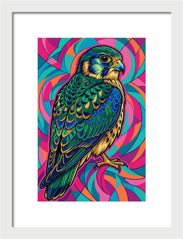 Kestrel In Vibrant Colors