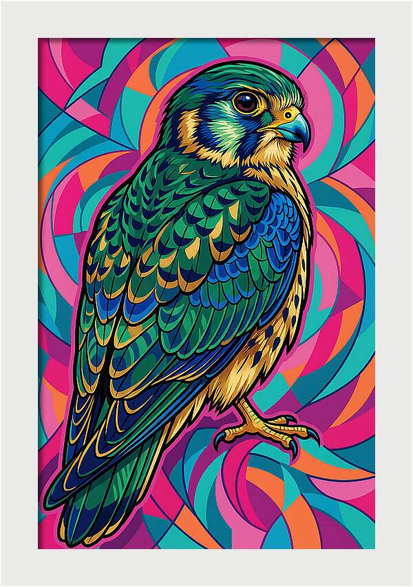Kestrel In Vibrant Colors