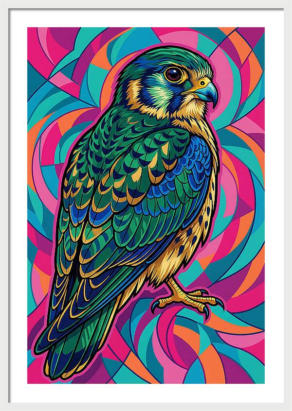 Kestrel In Vibrant Colors