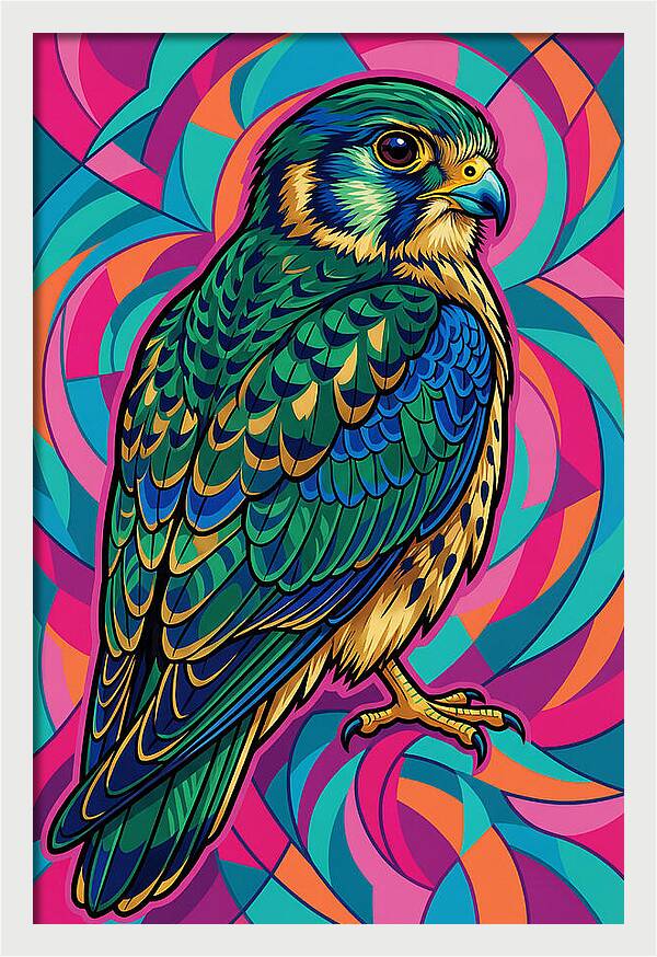 Kestrel In Vibrant Colors