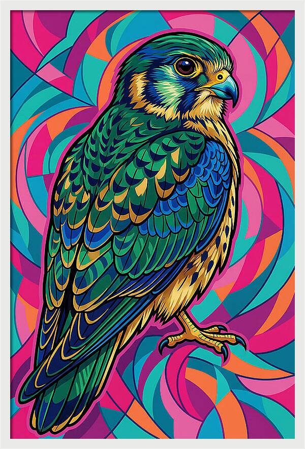 Kestrel In Vibrant Colors