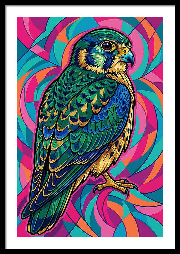 Kestrel In Vibrant Colors