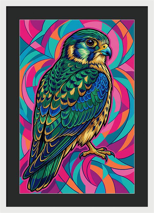 Kestrel In Vibrant Colors