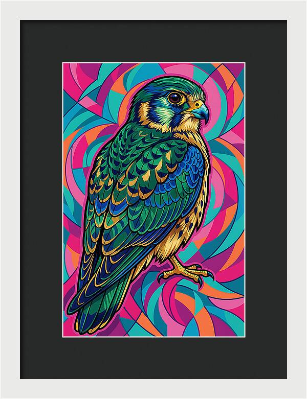 Kestrel In Vibrant Colors