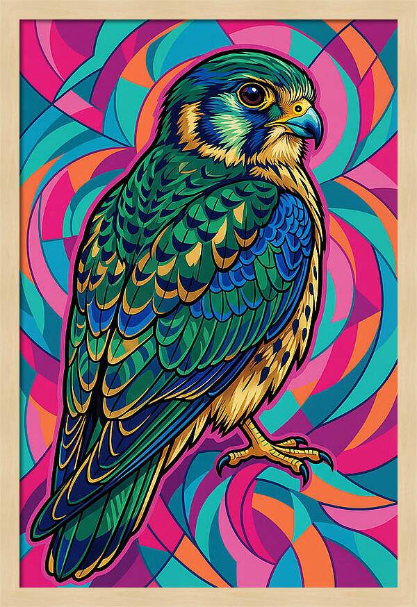 Kestrel In Vibrant Colors