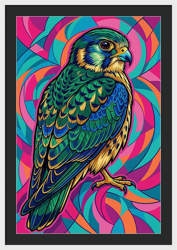 Kestrel In Vibrant Colors