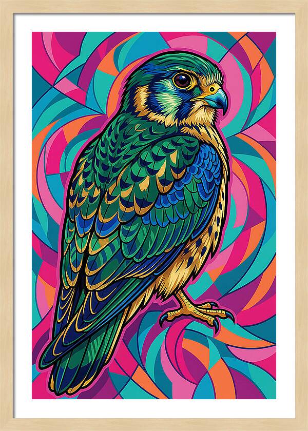 Kestrel In Vibrant Colors